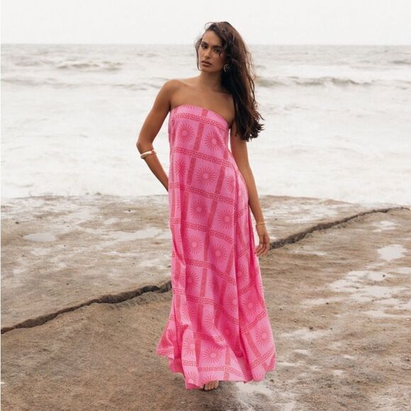 Petal & Pup Pink Maxi Dress - Picture 1 of 10